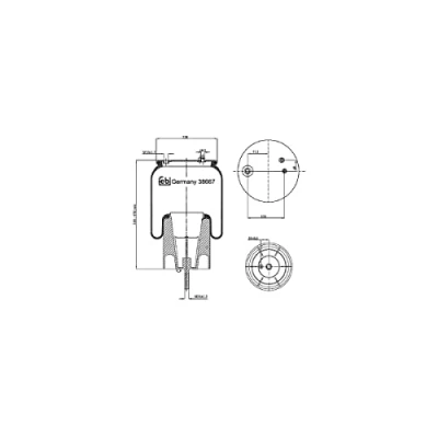 Image of 1434930, 1932592, 2617884 Boot, air suspension FEBI BILSTEIN 38667 Rear Axle Left, Front, Right