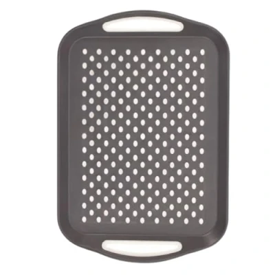 Image of Marco Paul Anti Slip Lap Tray Rectangular Non Top and Bottom Plastic Dinner/Drinks Serving with High Grip Rubber Surface, Easy Handles Trays Bed (Black)