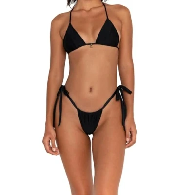 Image of FAE Women&#039;s Honey Bikini top, Nero, S