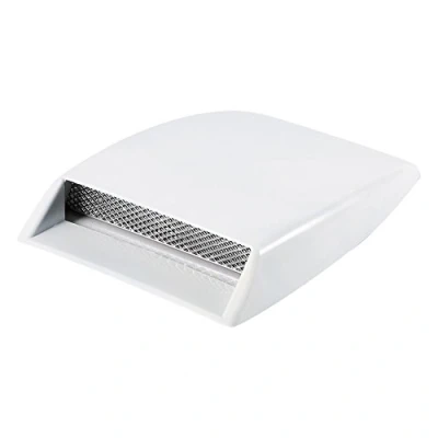 Image of Air Flow Vent Hood Scoop, Universal Car Intake Scoop Turbo Bonnet Cover Sticker Black (White)
