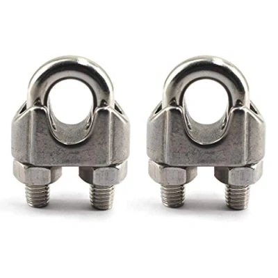 Image of M14 Wire Rope Clip 304 Stainless Steel Cable Clamp U bolt Fastener (Pack of 2)
