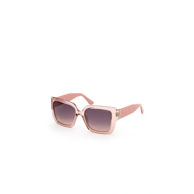 Image of Guess Woman GU00200 72F Sunglasses Injected Pink Brown Squared Normal