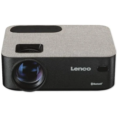 Image of Lenco LPJ 700 Mini Projector Bluetooth 4000 Lumen 30,000 Hours Life Full HD 5.0 2 x HDMI USB Remote Control Black/Grey