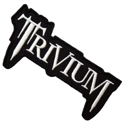 Image of Rock Off officially licensed products Trivium Classic Logo Standard Woven Patch Accessory Size