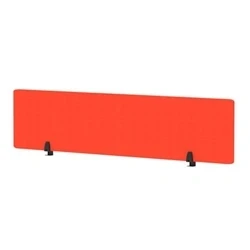 Image of Air Desktop Screen 1800x400mm Bespoke Tabasco Orange Fabric