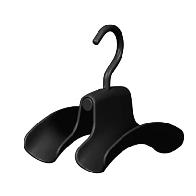 Image of WENKO Herkules handbag holder, set of 3 bag holders for storage on clothes rails or as an extension to the telescopic system more order and overview, 9 x 12.5 14 cm, black