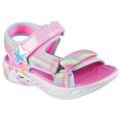Image of Skechers SANDALE LUMINEUSE UNICORN DREAMS girls&#039;s Children&#039;s Sandals in Pink
