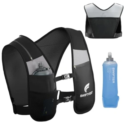 Image of SWIFTVEST™ Running Vest Phone Holder Reflective Hydration Harness Adjustable Water Bottle Unisex 6 Pockets Accessories for Men &amp; Women