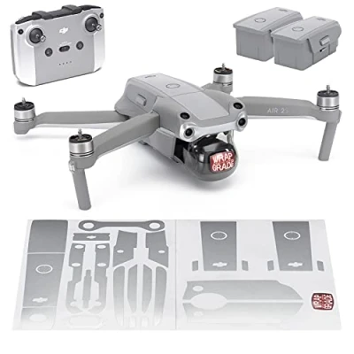 Image of Wrapgrade Skin compatible with DJI Air 2S Accent Color B (AIRFORCE SILVER)