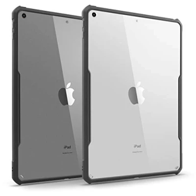 Image of TineeOwl iPad 10.2 Ultra Slim Clear Case, 2020 &amp; 2019 (7th 8th Generation) Flexible TPU, Absorbs Shock, Lightweight, Thin (Black)