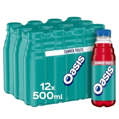 Image of New Oasis Fruit Juice Drink 500ml (Summer Fruits, 24 x 500ml)