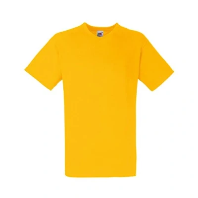 Image of Fruit of the Loom Mens Valueweight V Neck, Short Sleeve T Shirt (M) (Sunflower)