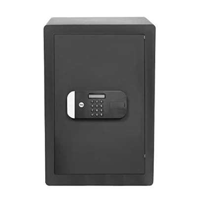 Image of Yale Extra Large Maximum Security Fingerprint Safe, Sold Secure Silver, Secured by Design approved, Digital Keypad, LED Light Indicators, Steel Locking Bolts, Emergency Override Key YSFM/520/EG1
