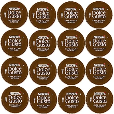 Image of Dolce.Gusto Au Lait Intenso Coffee Pods 50 Capsules Drinks Sold Loose + 5 x E.U. Xtores Compatible Milk