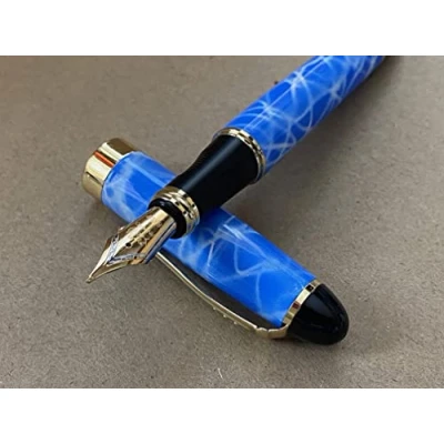 Image of Rhapsody Jinhao x450 Fountain Pen 0.5mm Medium Fine Nib Ink Pens (Blue Sky)