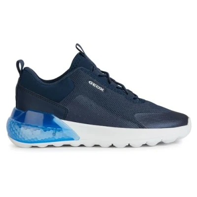 Image of Geox Boy&#039;s J Activart Illuminus Sneaker, Navy, 13 UK Child