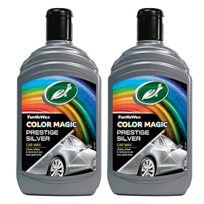 Image of Turtle Wax 52710 Color Magic Car Paintwork Polish &amp; Shine 2 X 500ml Silver