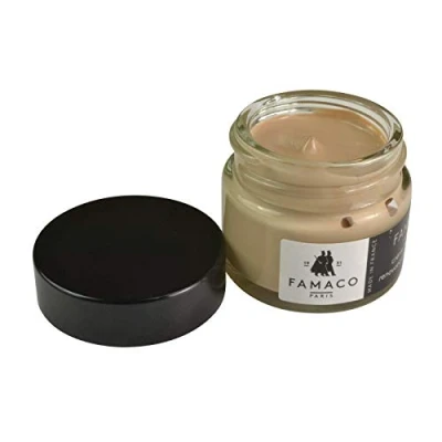 Image of Famaco Leather Repair &amp; Dye Cream Self Seal Colourant for Quick and Easy Suitable Sofas, Car Seat, Shoes, Handbag, more (Beige Natural)