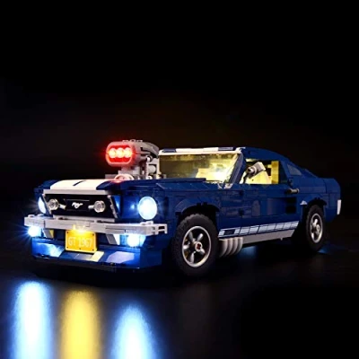 Image of BRIKSMAX Led Lighting Kit for Mustang Compatible with Lego 10265 Building Blocks Model Not Include the Set…