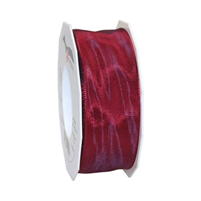 Image of Präsent Lyon Wired Taffeta Ribbon Crimson 40 mm Width, 25 m Length