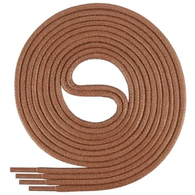Image of Di Ficchiano round waxed shoelaces for business, suit and leather shoes, diameter 2 4 mm, lengths 45 cm 200 cm, highly tear resistant, made in Europe, Adult (Unisex), light brown, 75 / ø 2mm