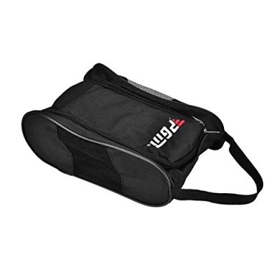 Image of Golf Shoes Bag, 2 Colors Portable Double Zipper Breathable Shoe Carrier Bag Storage Organiser Suitcase Package(Black)