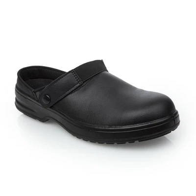 Image of Slipbuster Lite Unisex Slip Resistant Safety Clogs, Black, UK Size: 3 / EU 36, Composite Toe Caps, Liquid Repellent, Machine Washable, 100% Vegan Friendly, A813 36