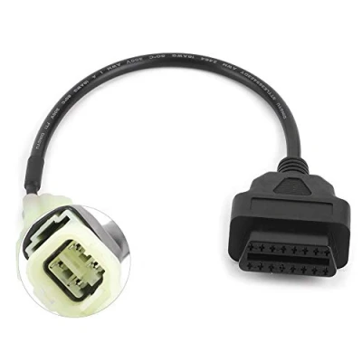 Image of OBD2 to 4 Pin Diagnostic Plug Adapter Cable for Motorcycle Bike ATV