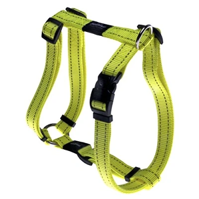Image of Reflective Adjustable Dog H Harness for Large Dogs; matching collar and leash available, Yellow