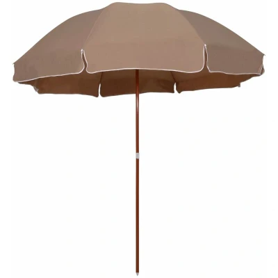 Image of Garden Parasol with Steel Pole 300 cm Taupe Vidaxl