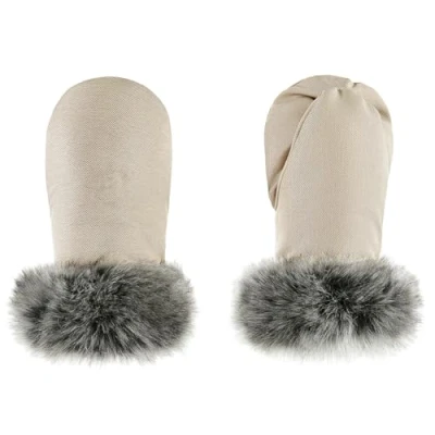Image of MayLily Winter Gloves for Prams Pram Mittens Hand Muff Warmer (Beige)