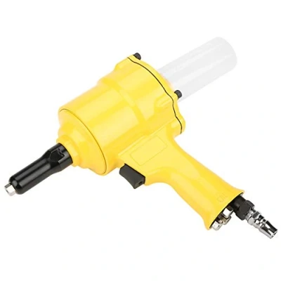 Image of Hyuduo KP 705P Air Rivet Gun Pneumatic Riveter Pistol Type Grip Heavy Duty Powered Riveting Tool 2.4 4.8mm Yellow