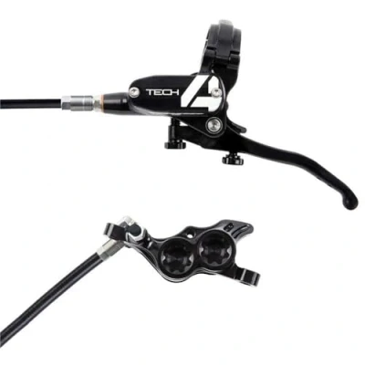 Image of Hope Tech 4 E4 Disc Brake and Lever Set Black, Rear