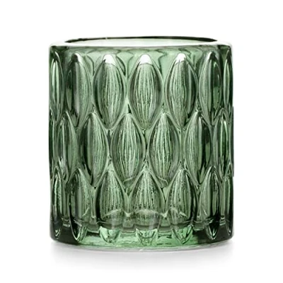 Image of AmeliaHome Glass Tea Light Holder 9 x 9.5 cm Vigo Bottle Green