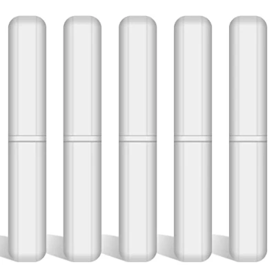 Image of stonylab Magnetic Stir Bar, 5 Pack 60 mm PTFE Coated Bar Set Stirring Bars White Mixer for Stirrers Laboratory Plate PK