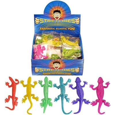 Image of Henbrandt 96 x Stretchy Lizards Stretchies Party Bag Fillers Favours Toys Assorted Colours