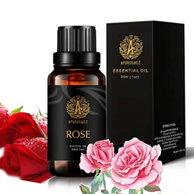 Image of Rose Aromatherapy Essential Oil Fragrance, 100% Pure Scented Fragrance for Diffuser, Humidifier, 1oz 30ml Therapeutic Grade Perfume Home, Massage