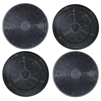 Image of SPARES2GO Active Carbon Odour Filters for Logik Cooker Hood/Vent Extractor (Pack of 4)