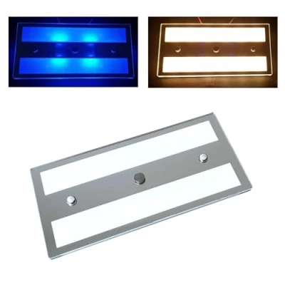 Image of MARVIX LED Light 12V 24V Slim Touch Switch Dimmable 6W White/Blue Interior Ceiling Lamp for Caravan, Campervan, Motorhome &amp; Boat Lighting