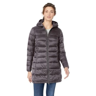 Image of Amazon Essentials Women&#039;s Lightweight Water Resistant Hooded Puffer Coat (Available in Plus Sizes), Charcoal Heather, S