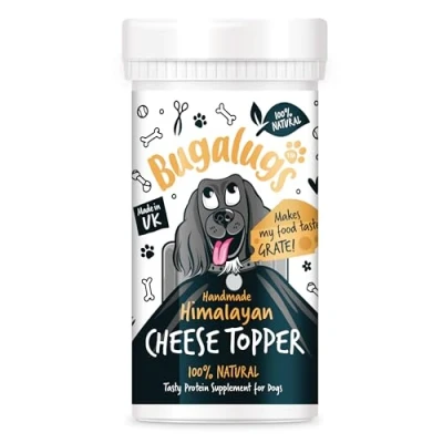 Image of Bugalugs Handmade Himalayan Cheese Topper 100% Natural dog treats use on licky mat as food toppers great puppy &amp; appetite stimulant for dogs. Easier to eat than yak chews dogs (70g)