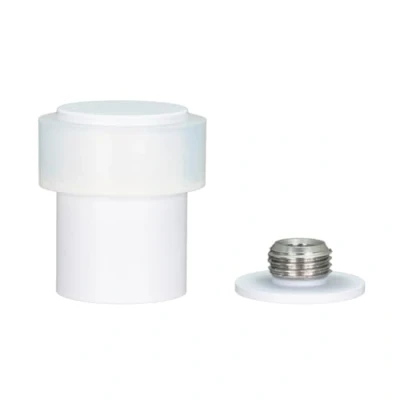 Image of EVI Herrajes Door Stop Stainless Steel 24 x 35 mm Screwed Base White Lacquered Includes Screw + Mounting Plug Mod. I 199/24X35 BCBBL