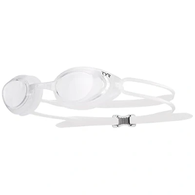 Image of TYR Unisex Adult Blackhawk Racing Low Profile Swimming Goggles Clear/Clear/Clear, Medium