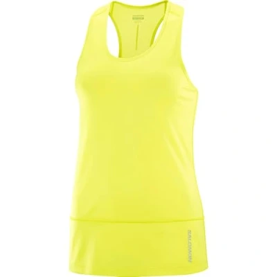 Image of Salomon Women&#039;s Cross Run T Shirt, Sulphur Spring, XL