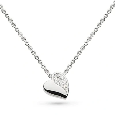 Image of Kit Heath Sterling Silver and Cubic Zirconia Sparkle Sweet Heart Necklace 17&quot;