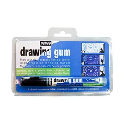 Image of Pebeo Drawing Gum Blistered 0.7mm Nib, Rubber, Grey, Marker 0,7mm