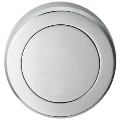 Image of Screwless Round Blank Escutcheon Cover Polished Chrome 50mm Door Key Plate