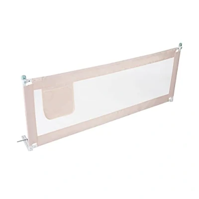 Image of Trintion Bed Guard Rail 180x80cm Kids Foldable Safety Rail(Beige)