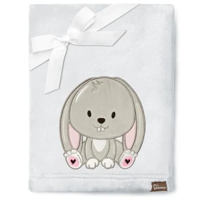 Image of Be Mammy Warm Children Baby Cosy Blanket Gift BE20 168 (Light Grey Rabbit)