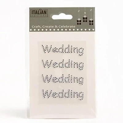 Image of 6.2cm Wedding Self Adhesive Diamante Rhinestone Gem Craft Sticker (4 Pieces)